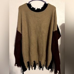 distressed sweater